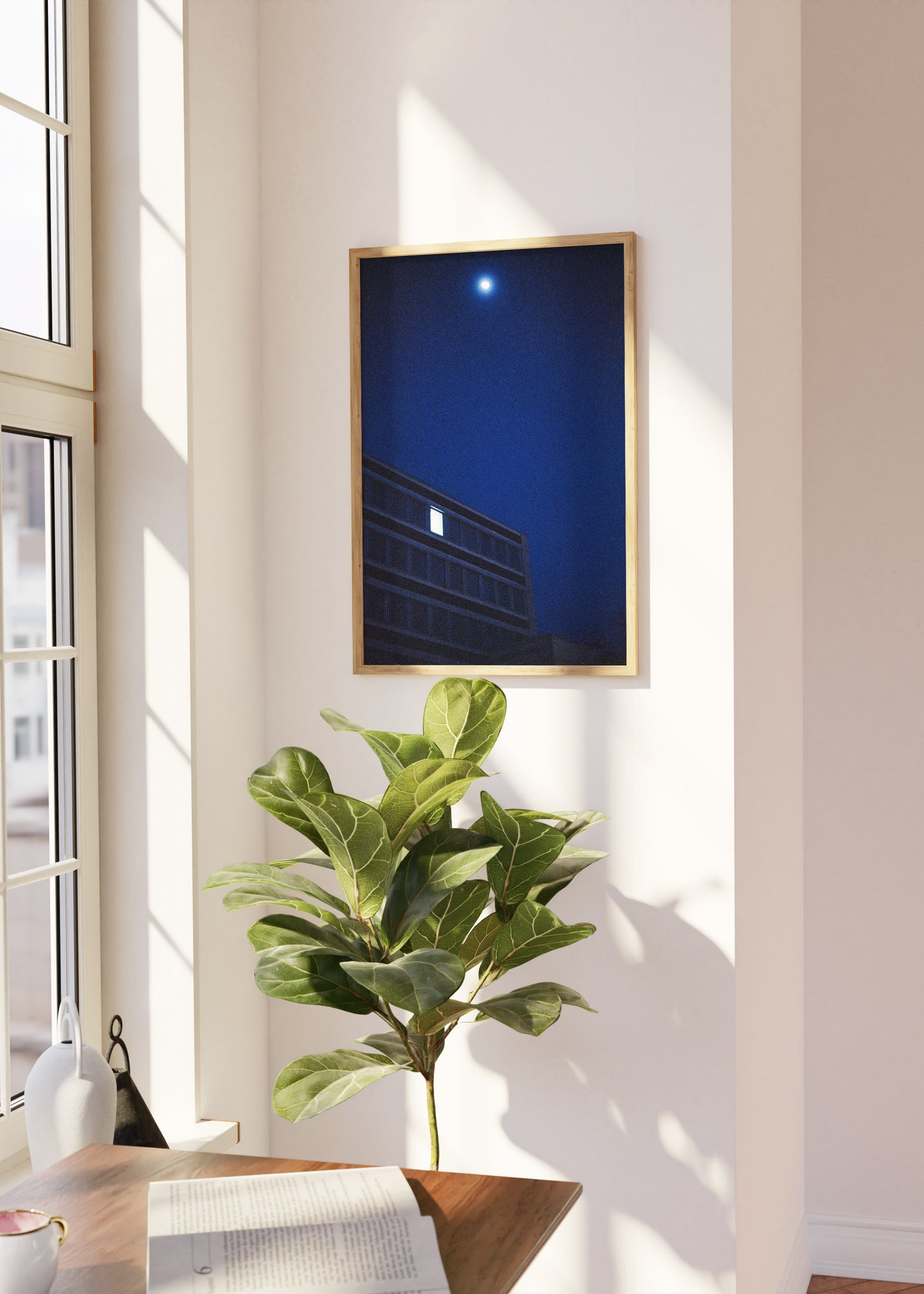 Art Print "Moon and office"